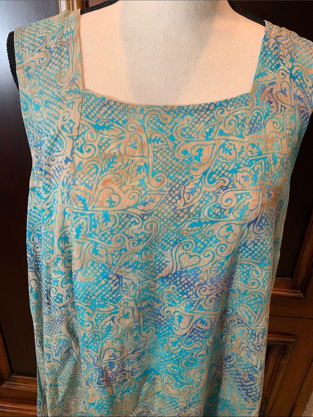 NWT Soft Surroundings Maui Sleeveless Tunic Top in Aqua Size Medium